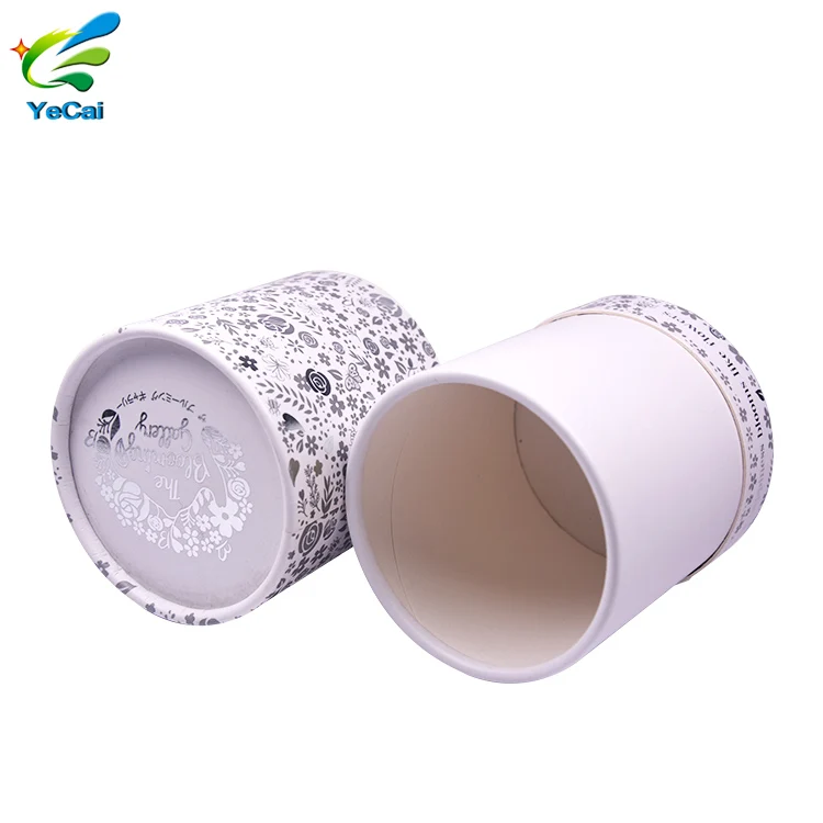 Showcase Candles Jar Eco-friendly Customizable Paper Packaging textured Cylinder round cardboard box candle packaging paper tube