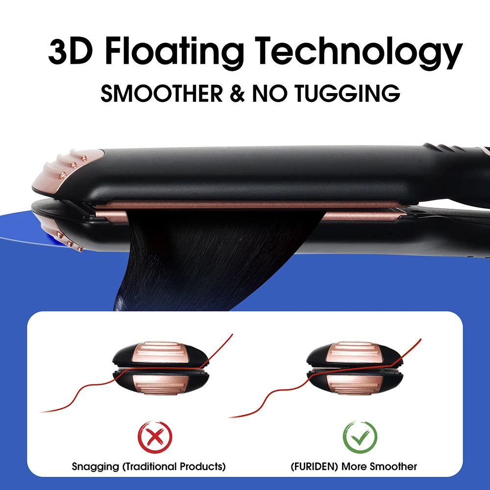 Infrared Wide professional LCD temperature display hair straightener