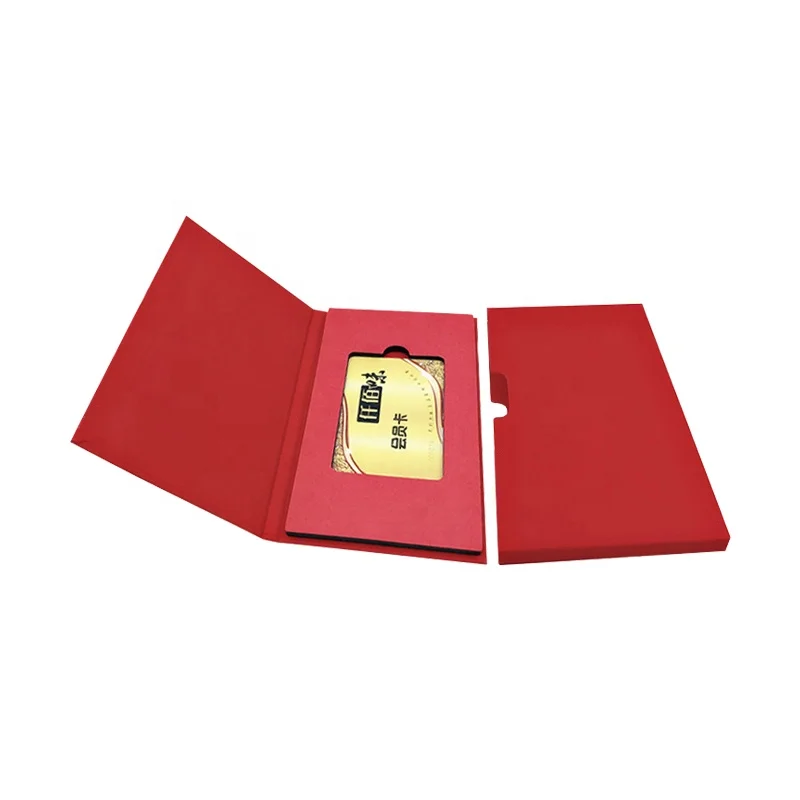 
Custom Luxury Paper Cardboard Wedding Card Box Packaging Black Red Gift Vip Credit Business Card Boxes 
