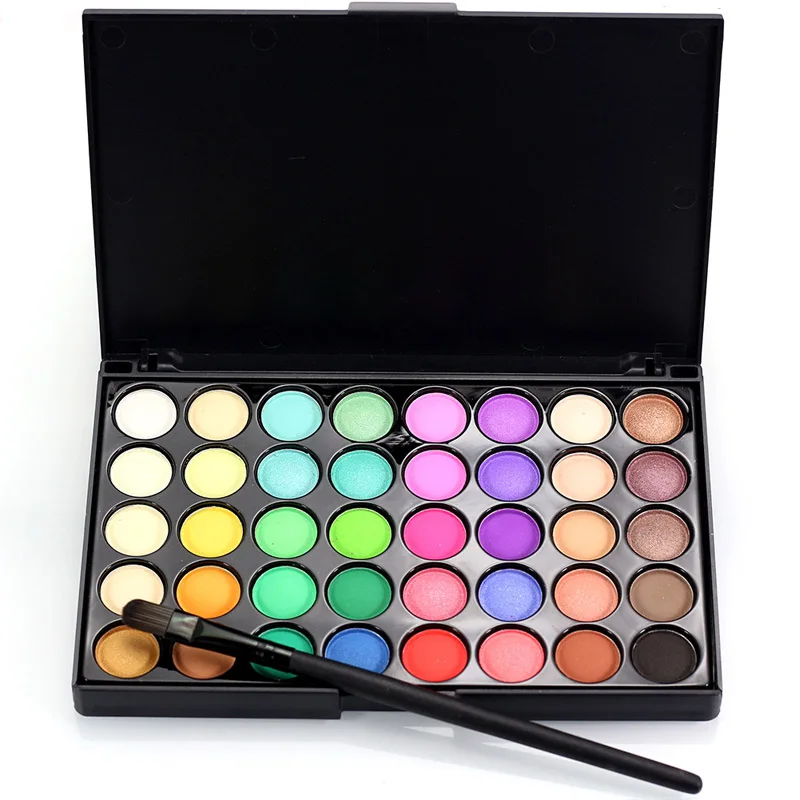 OEM makeup shimmer glitter matte waterproof lasting 40 colors eyeshadow palette