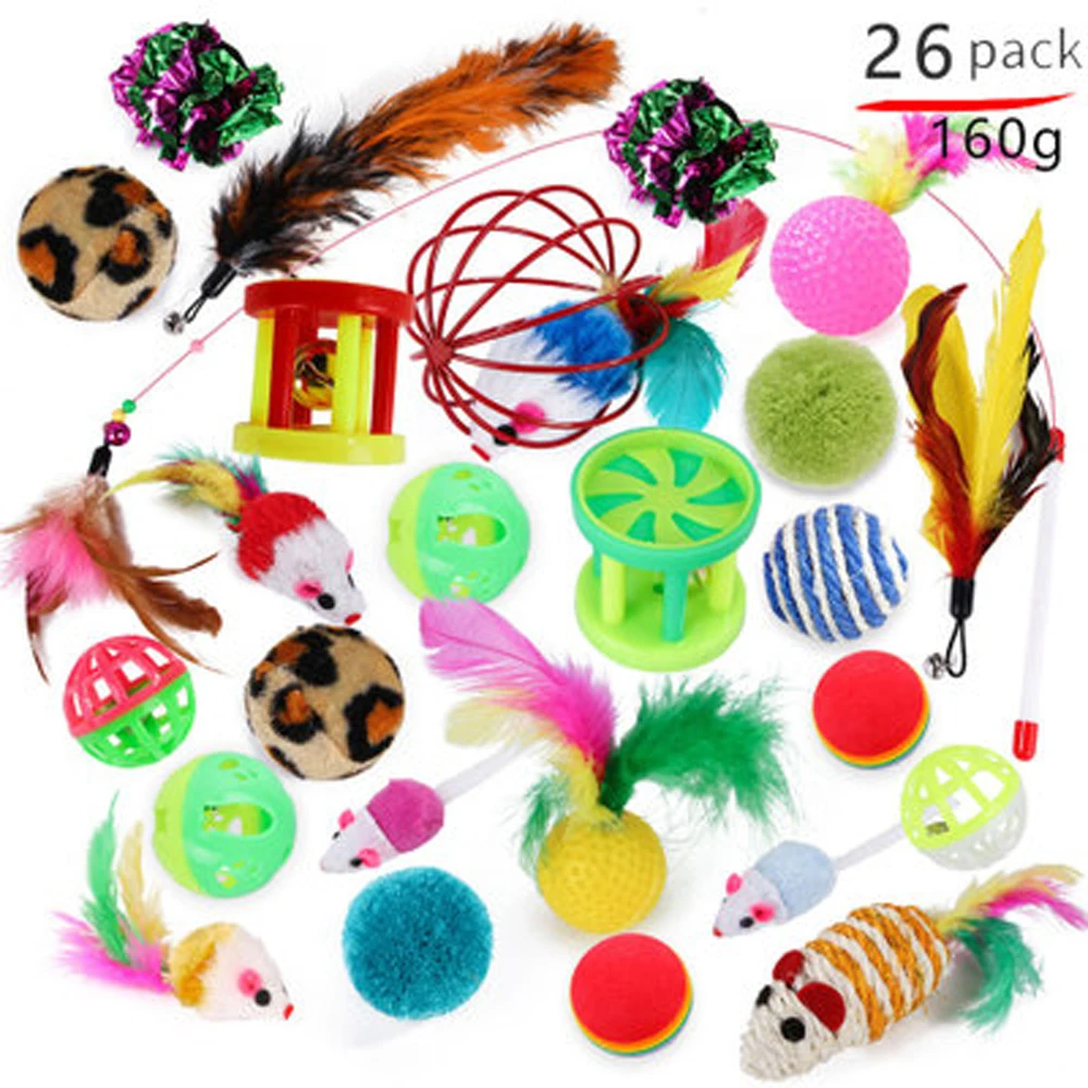 
Amazon New Design Cheap Pet Toys Cat Funny Interactive Pet Toys 21 Sets Wholesale 