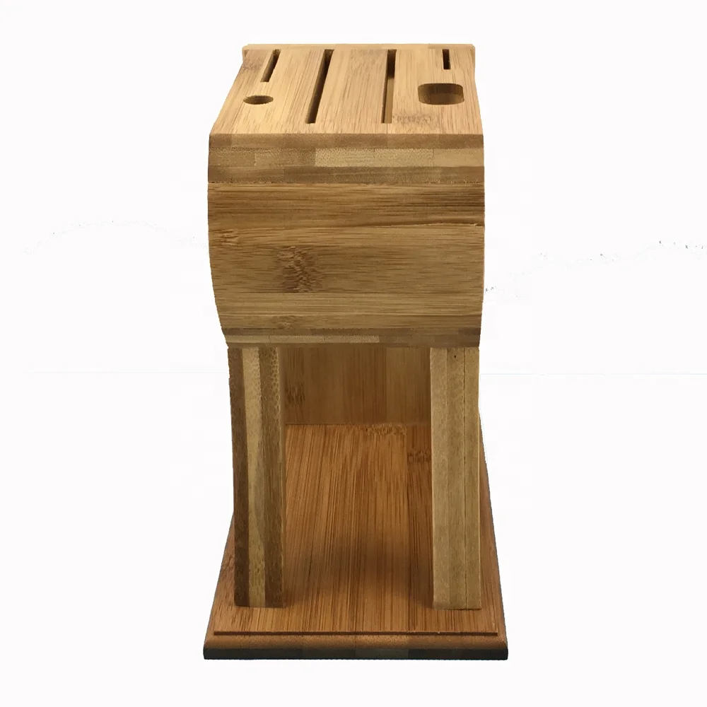 Best sellers Amazon universal wooden knife holder bamboo knife stand holder