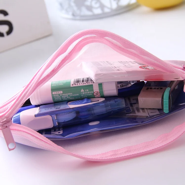 wholesale personalized trendy eco friendly color double layer student pencil casepencil case school