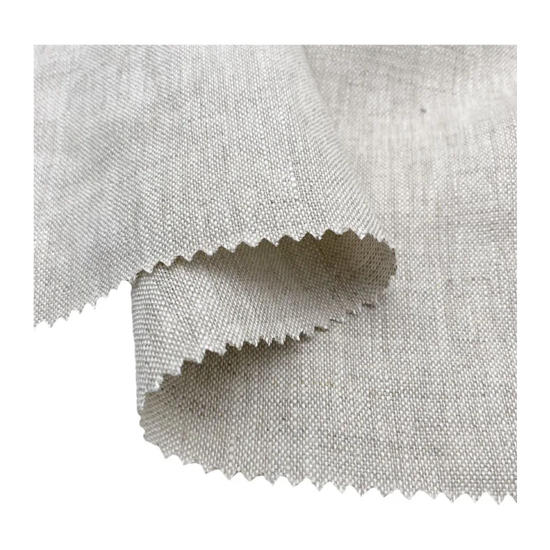 Hot product 100% linen fabric 6*6 thicker 260GSM for dress linen fabric