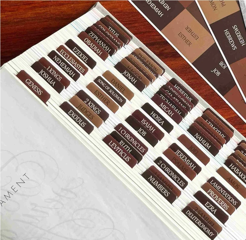 Christian Gift Repositionable Large Printed Bible Book Tabs
