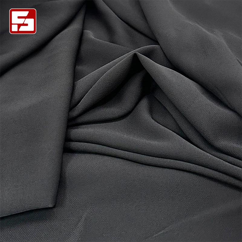 Hpt selling polyester chiffon hijab fabric woven dyed chiffon material dress women long sleeve fabric for chiffon blouse/ pant