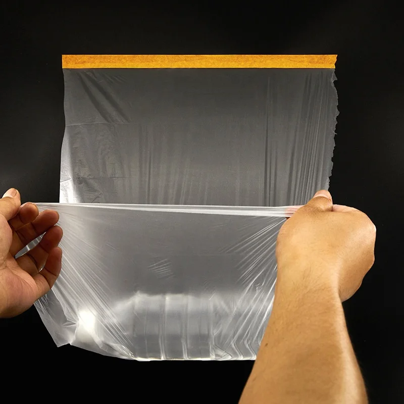 Pre Taped Painter Painting Plastic Film Decoration Light Weight HDPE Speedy Masking Film With Tape Roll for Car