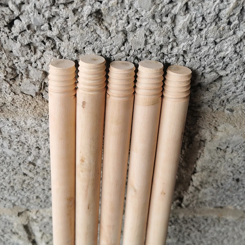 Customizable mop wood handle broomstick for sales pvc coated broom wooden