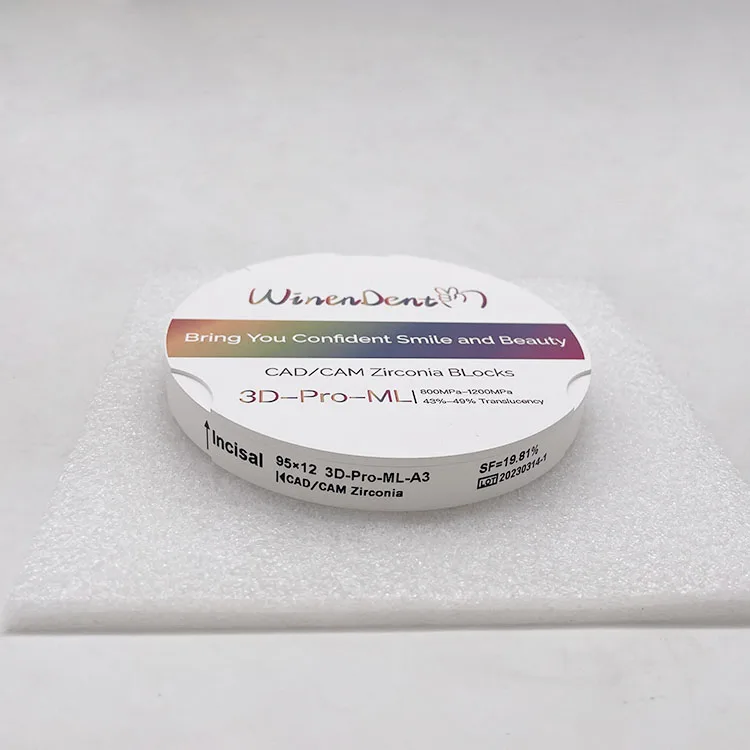 Zirconia Block MultiLayer 3D-Pro-ML 25mm 98mm Dental Zirconia Crown Block Price