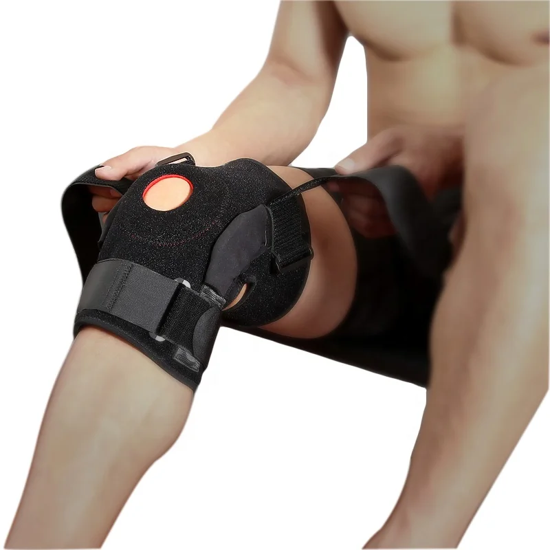 Gel Patella Pads Adjustable Compression Wrap Knee Support Metal Side Stabilizers Knee Brace For Arthritis Pain