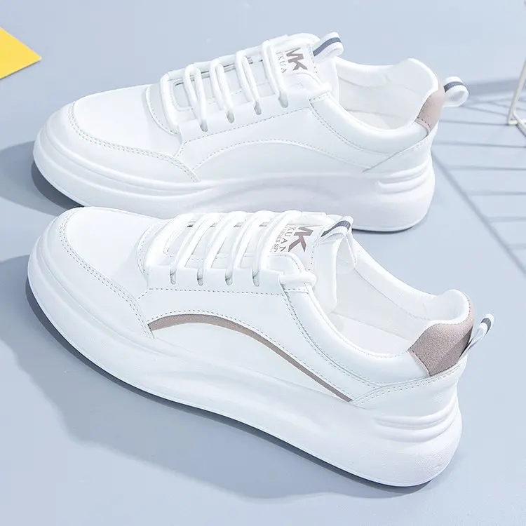 Custom Women White Shoes Manufacturer Latest Fashion Zapatos De Dama Girl Ladies Sport Shoes Woman Sneakers