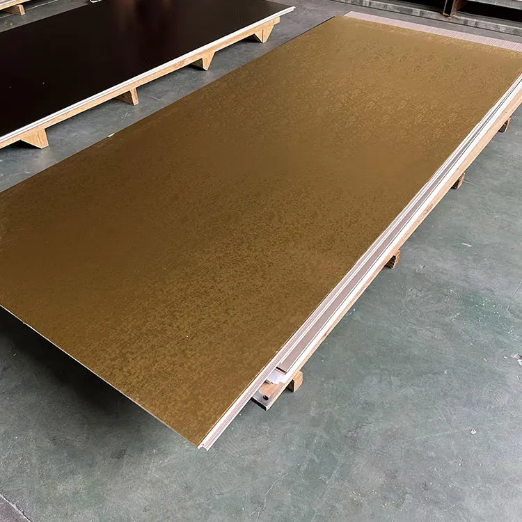 Bamboo Charcoal Metal Plate Moisture-proof Wood Veneer Board for Hotel Decoration