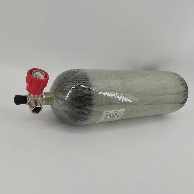 Hot sale 2L 3L 6.8L 9L 12L Composite PCP Hunting Air Tank Scuba Diving Tank Compressed Air Tank Carbon Fiber gas cylinder