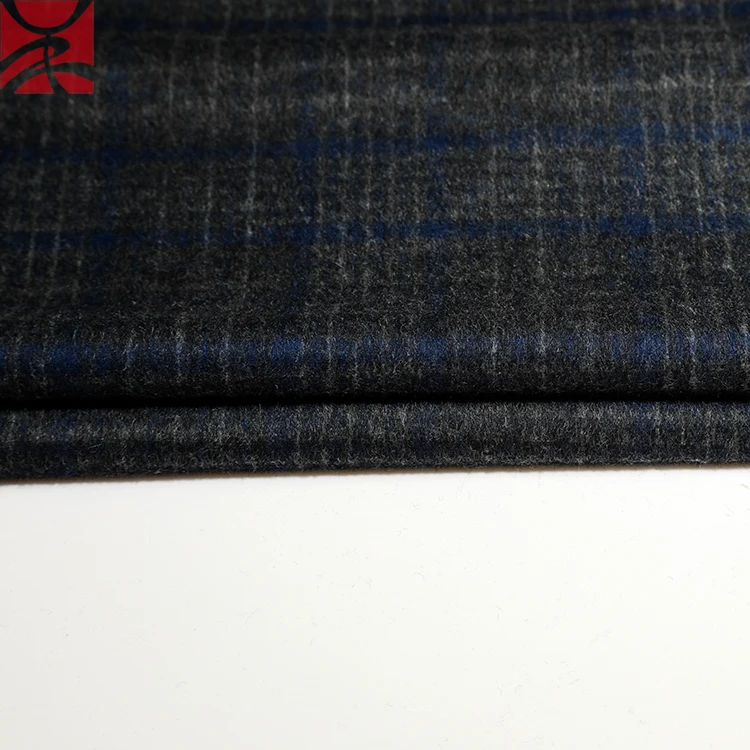 
New design tweed plaid check cashmere fleece woven woolen wool manufacturer yarn dyed fabric for overcoat suit blazer cloth 