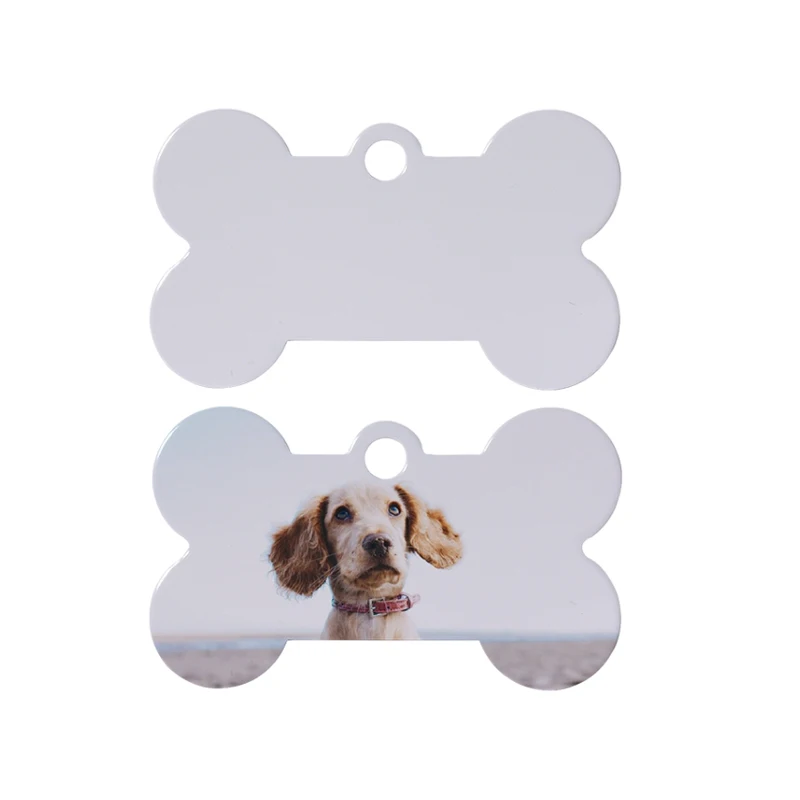 3*5 CM Bone shape dog tag name plate Blank sublimation pet tags DIY Heat Transfer printing dog Tags
