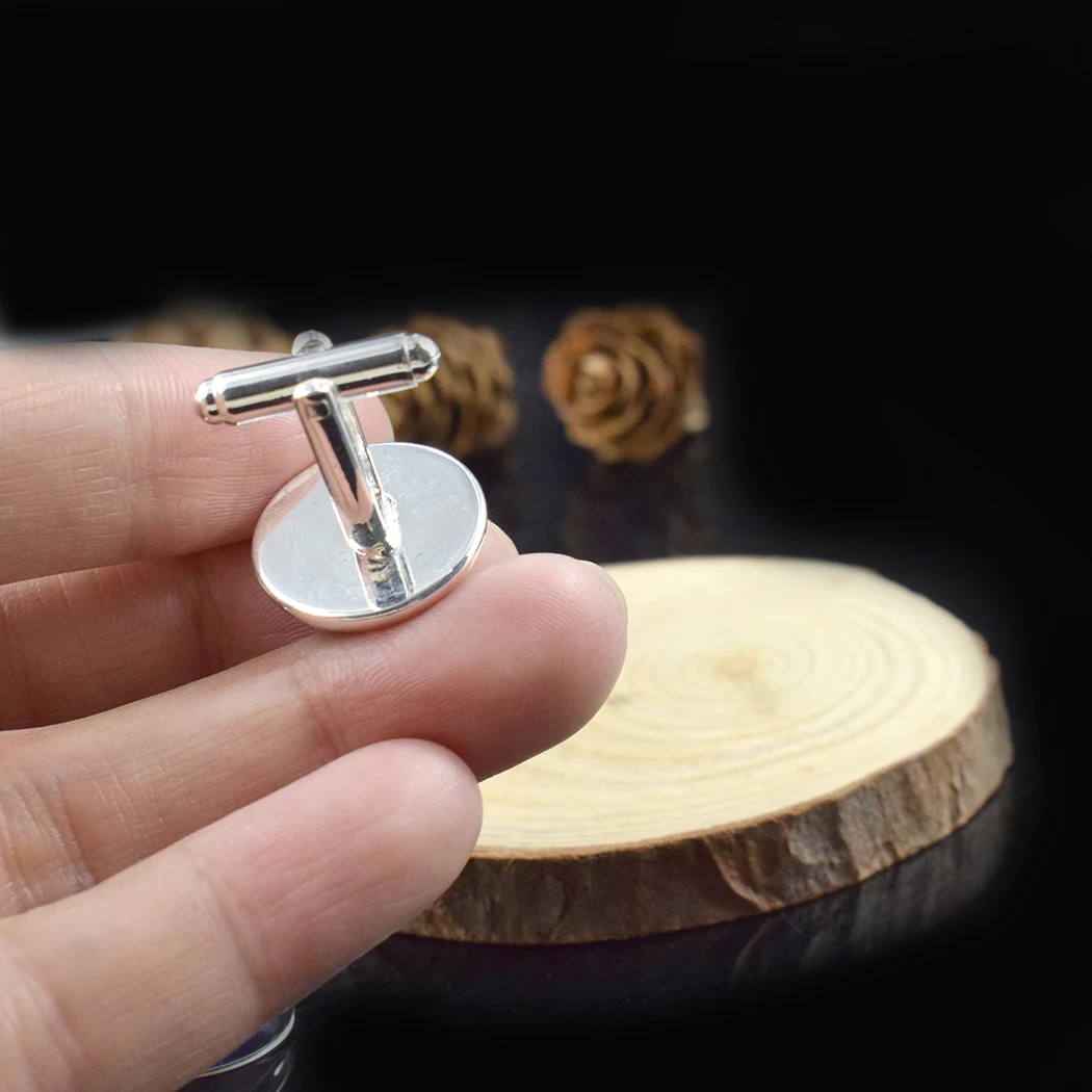 Luminous Devils Eye Cuff Links Gift Custom Wholesale Exquisite Colored Dragon Eye Silver Metal Cufflinks for Men