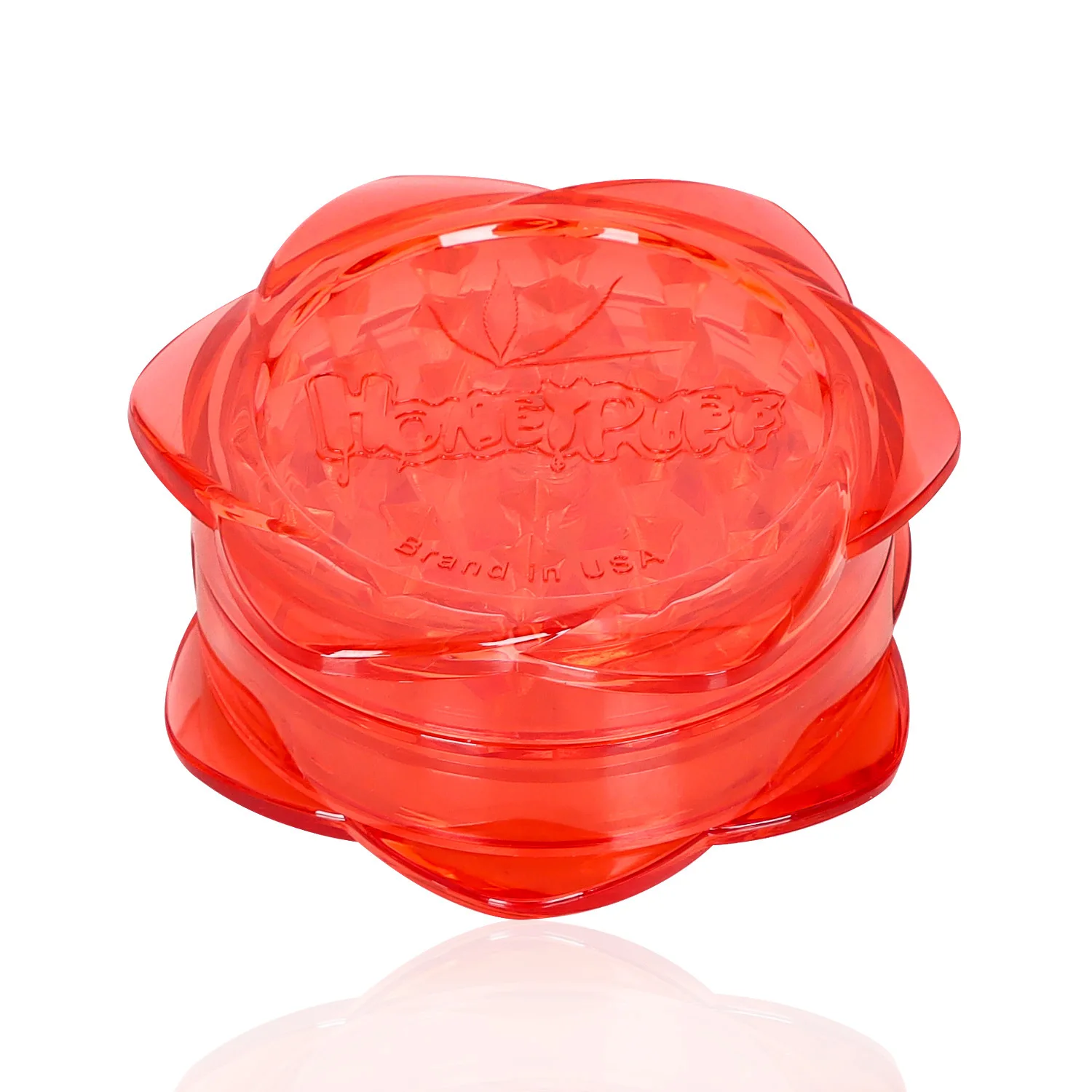 New wholesale 67MM three-layer plastic cigarette grinder flower shaped plastic herb grinder smoking accessories