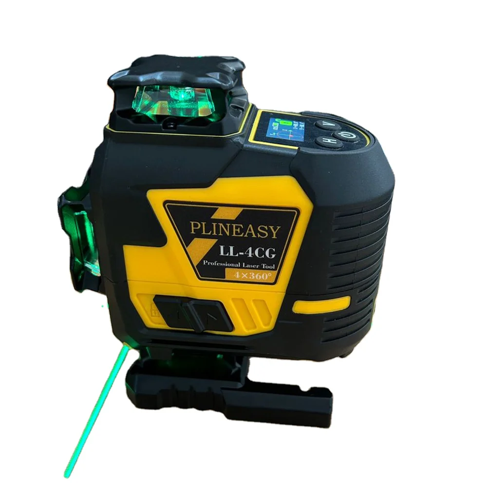 16 Lines Green Laser Level Pro, 4x360 4D Green Cross Line Professional Laser for Construction