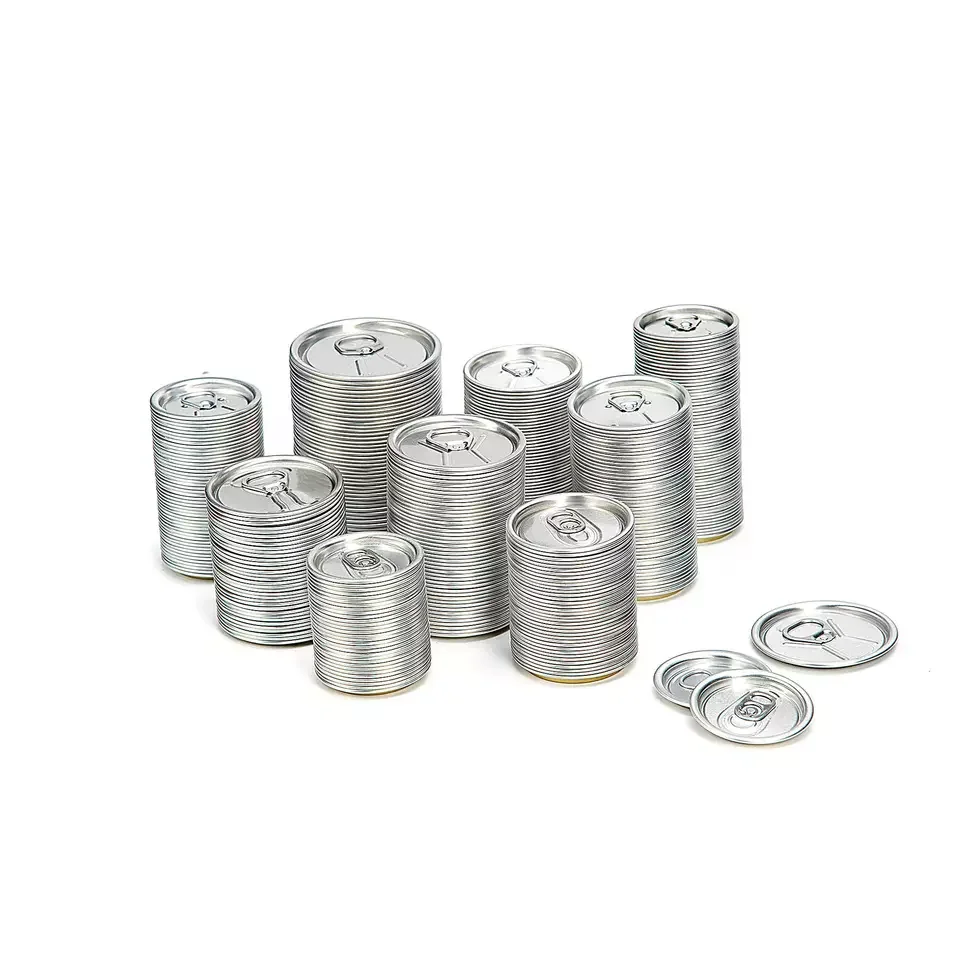 Wholesale aluminum beer tin can slim glossy beer bottle with lids 202# mouth size 250ml 330ml 360ml 500ml 600ml