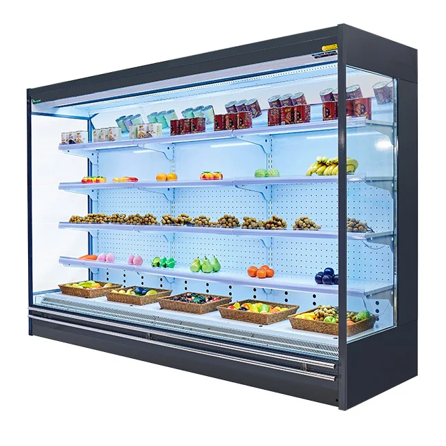 Remote / Plug In System Refrigeration Equipment Vegetable Refrigerator Beverage Fridge Multideck Open Chiller