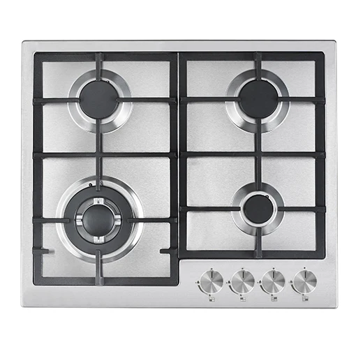 60cm Built in Gas Cooktop 4 Burner Stainless Steel Knob Touch Control Gas Stove Top