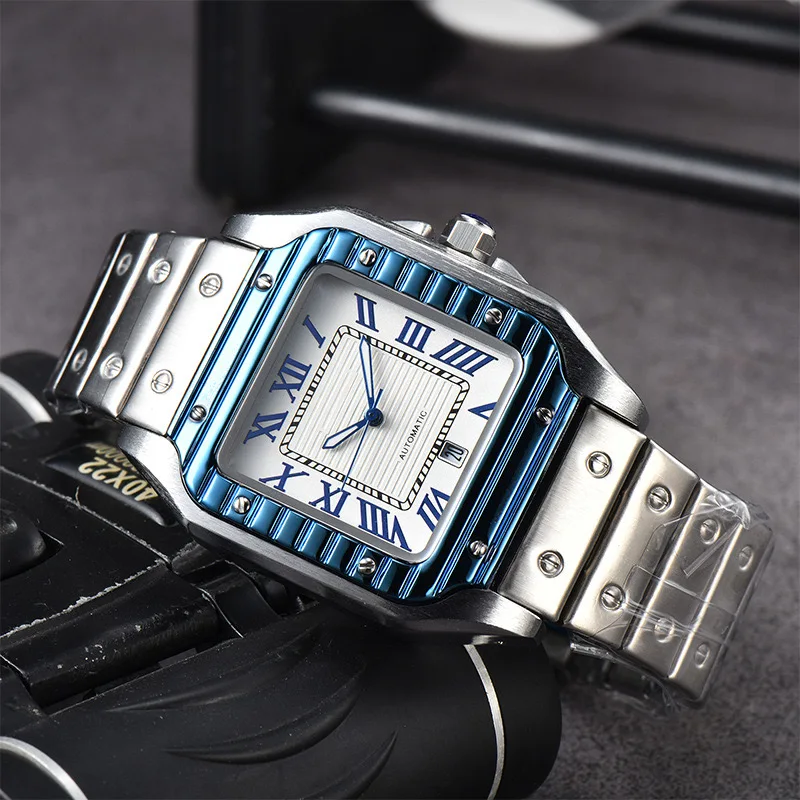 2024 Original Brand Watches For Mens Fashion Classic Square Waterproof Wristwatch Luxury Sports Male Clocks