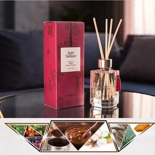 Lonkoom reed diffuser home fragrance and car perfume diffuser 100ml