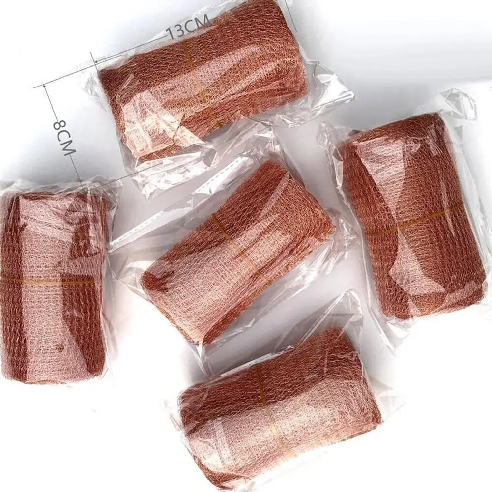 5 inch 100% Rustproof copper mesh screen roll / pest control copper fabric for hole blocking