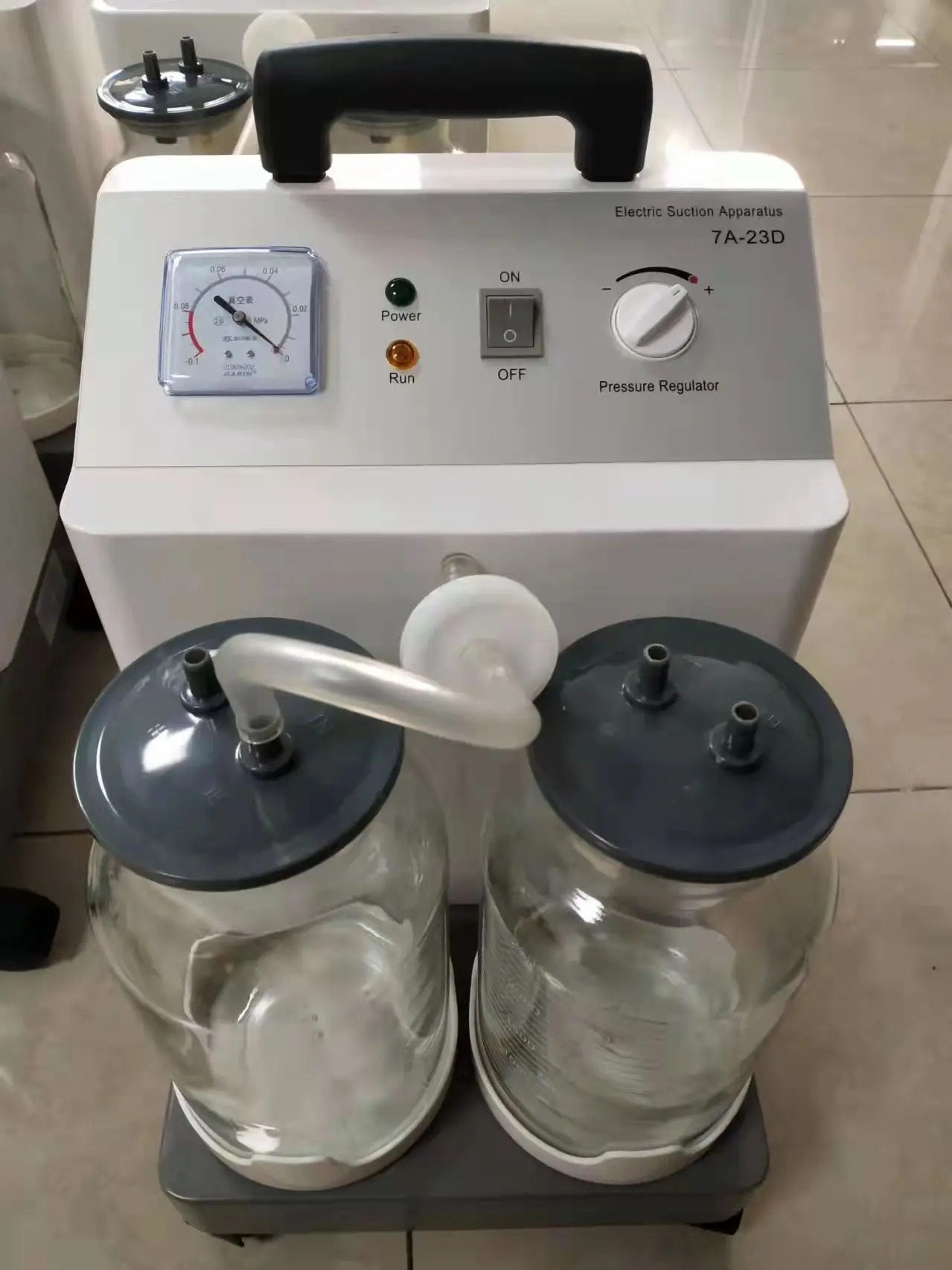 2022 factory supply medical sputum aspirator portable vacuum cleaner 32L/min with two jars