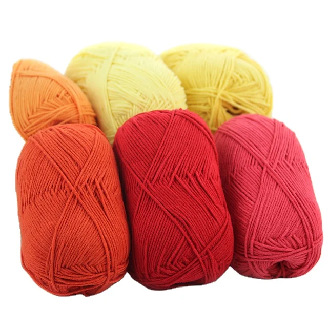 China 1/2.2NM 5ply Fancy Yarn Hand Knitting Cotton Milk Yarn 60%cotton 40%Acrylic KnittingYarn
