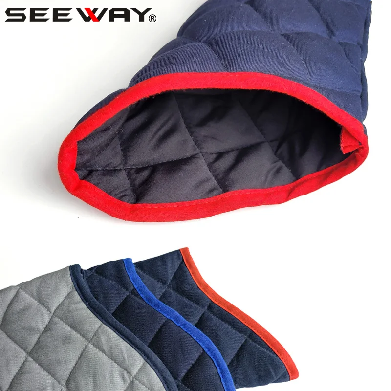 Seeway Full Rubber Palm Heat Resistant Bakery Oven Gloves for Crew and Flight Attenda