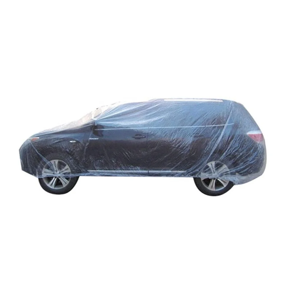clear transparent disposable plastic automobile full waterproof and dustproof car suv truck light cover with tie