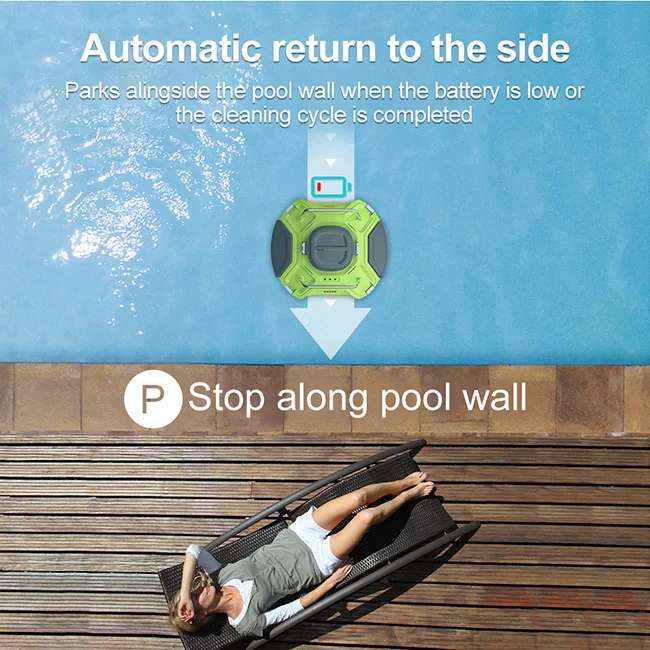 Intelligent Above ground Pool Cleaner Robot 80m2 Pool Leaf Vacuum