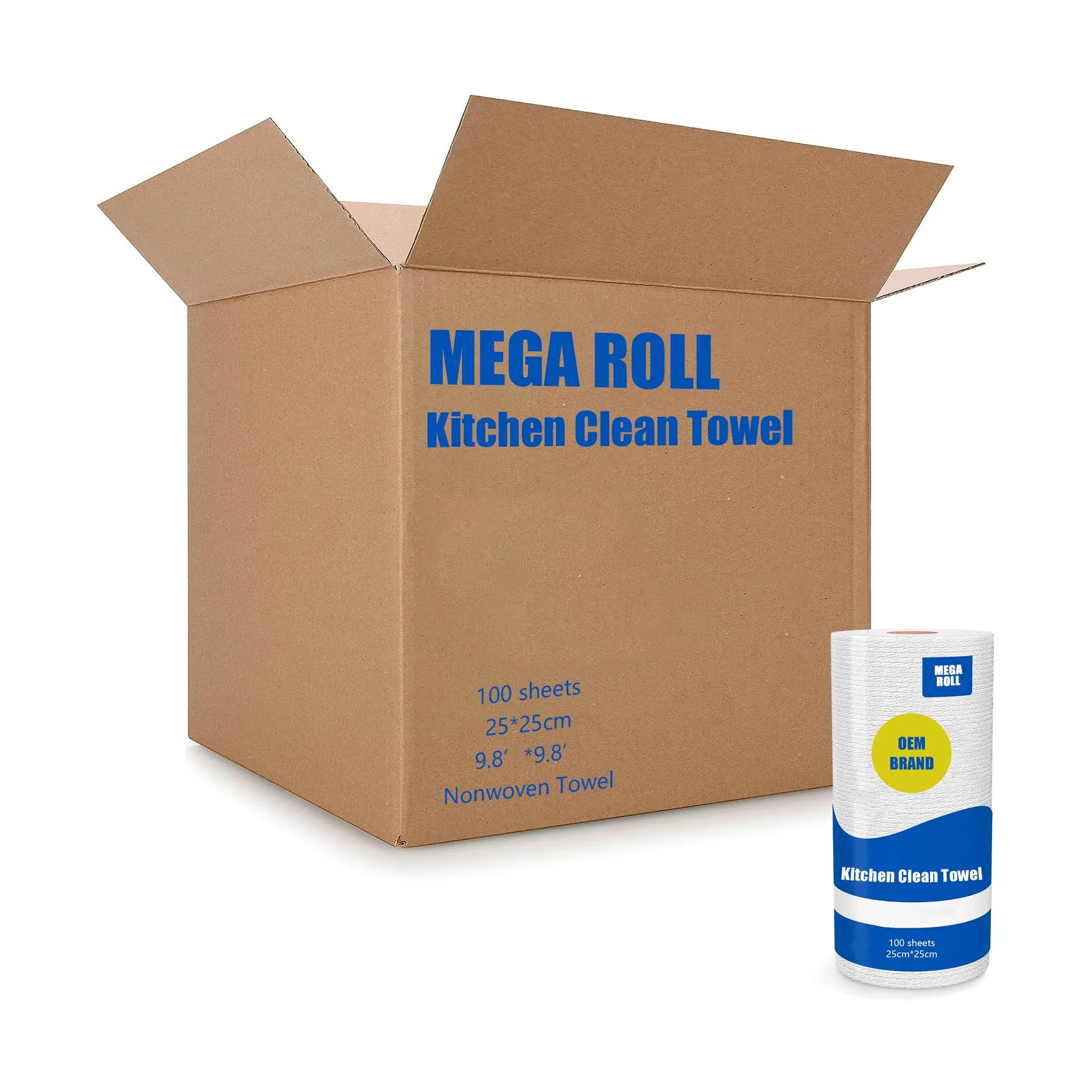 OEM Polyester Embossing reusable Kitchen Cleaning Wipes table cleaning Towel Paper Towel Cleaning Wipes