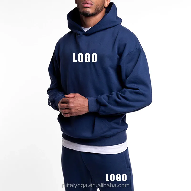 Custom Logo High Quality Oversized Blank Sweatsuit Heavyweight Sweatpants And Hoodie Set Unisex 2 Piece Outfit Tracksuit For Men