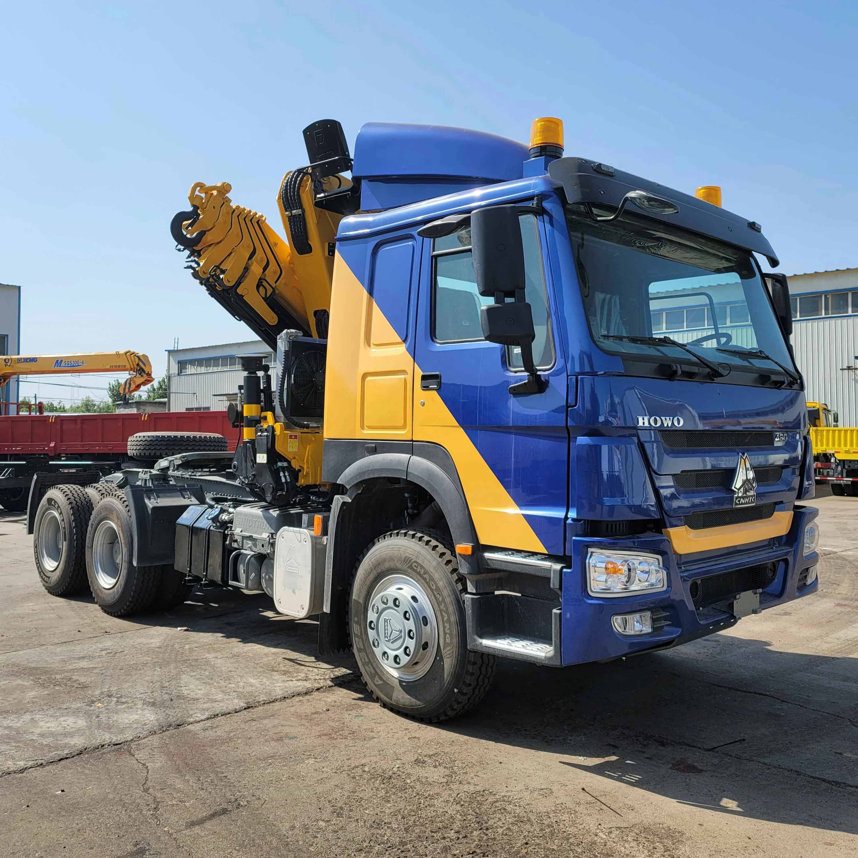 HOWO 430HP тягач с 21-тонным подъемным краном
