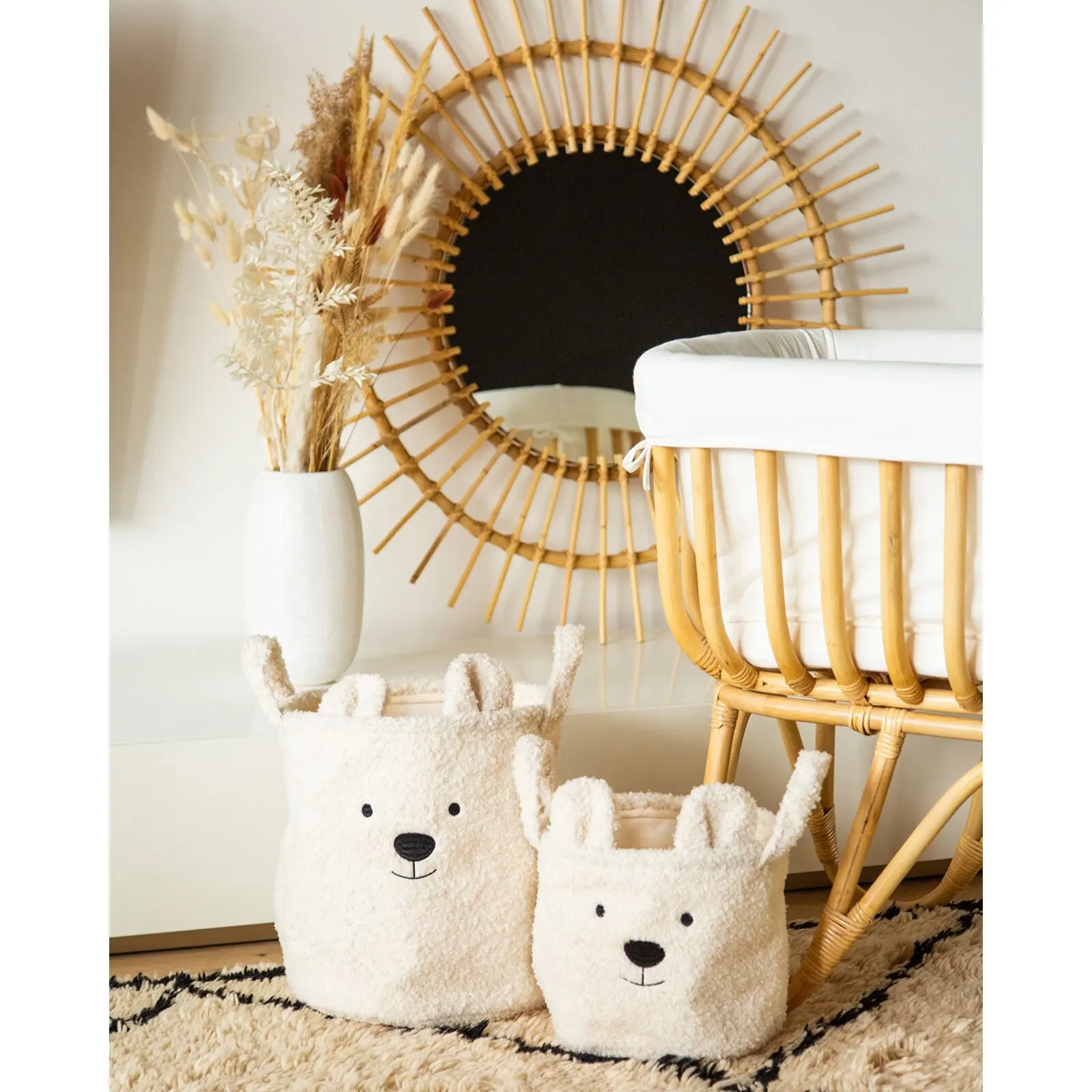 Children Laundry Nursery Toy Organizer Room Decor Cotton Clothes Bucket Stuff Storage Baskets
