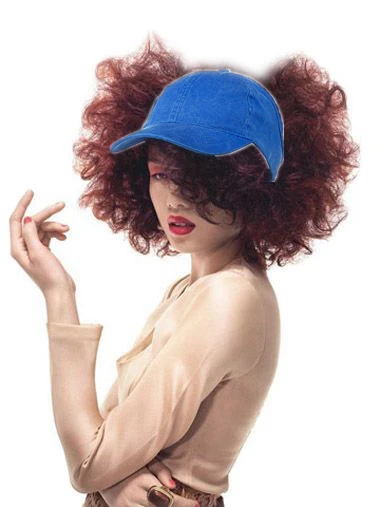 Curl Hair Cap 4 Panel Curved Brim Balf Baseball Cap Backless Cap Custom Breathable & Waterproof Multi-panel Hat Summer 7 Days