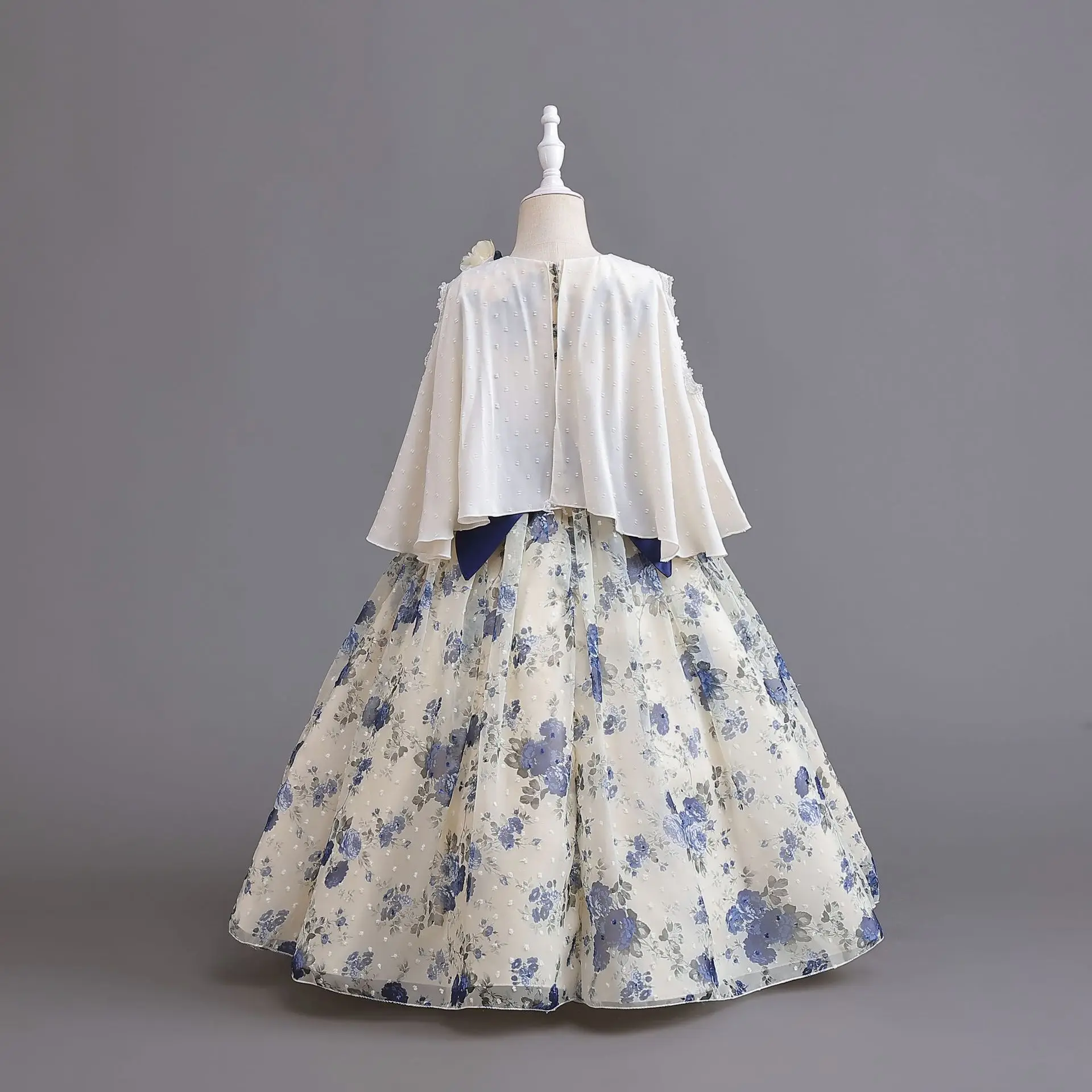 2023, Новое Детское платье, шифоновое платье принцессы с узором в мусульманском стиле, платье для выступлений на пианино, для дня рождения