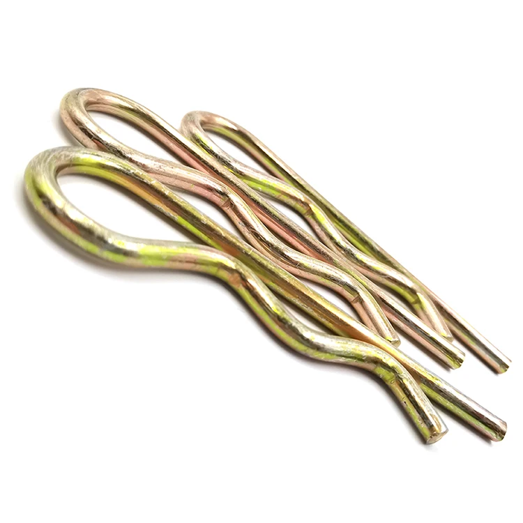 Metric Stainless Steel and Carbon steel tie lock plated R spring cotter pin