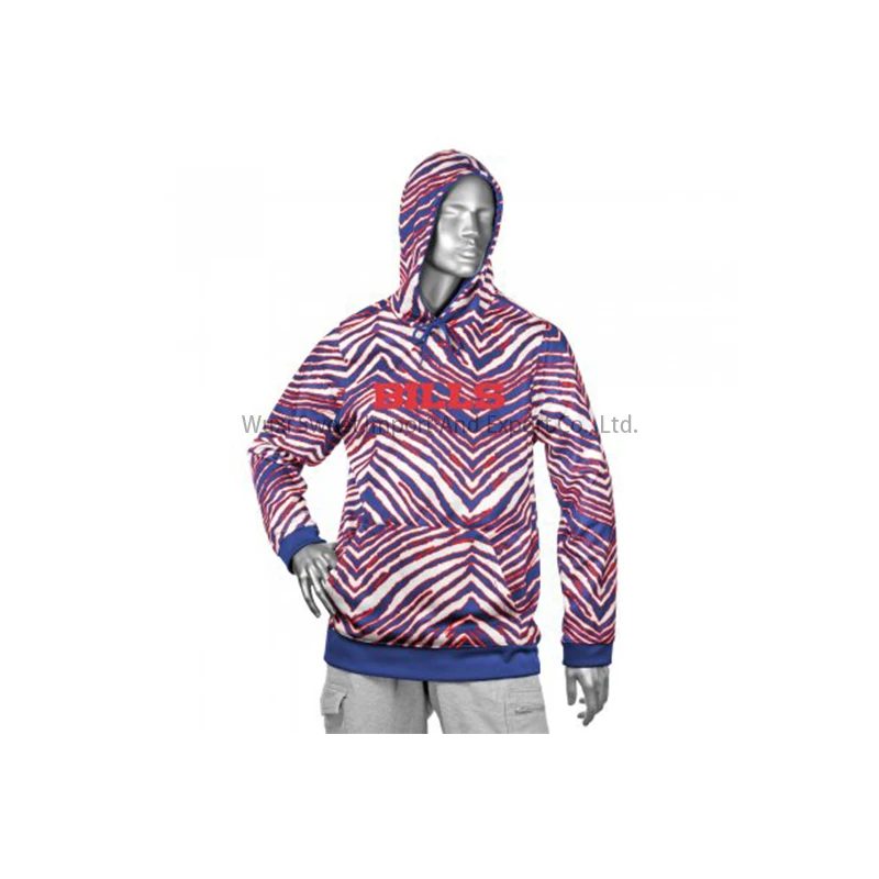 Design custom Buffalo zebra Pullover Hoodie football team long sleeve casual undershirt hoodie