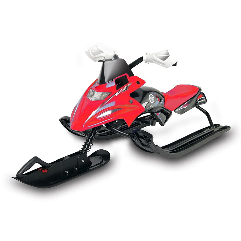 2022 New Type Snow Racer Scooter Sled Steering Wheel Brakes Kids Winter Ski Slider Board