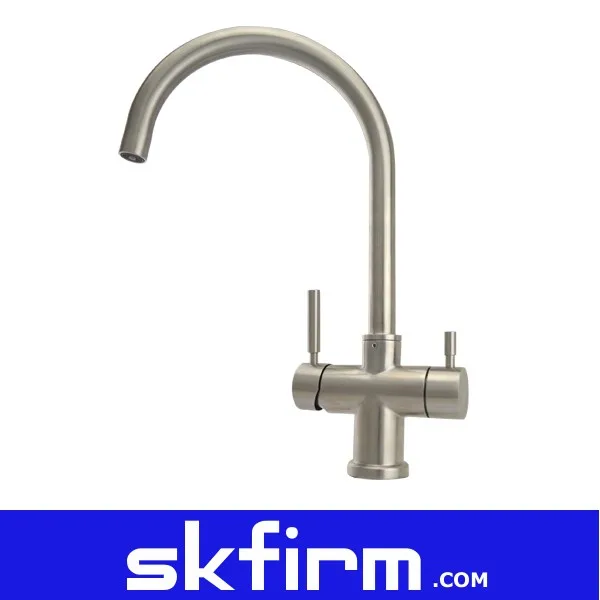 Skfirm gessi oxygen 3 way pure tap brass chromed kitchen faucet for home purifier system