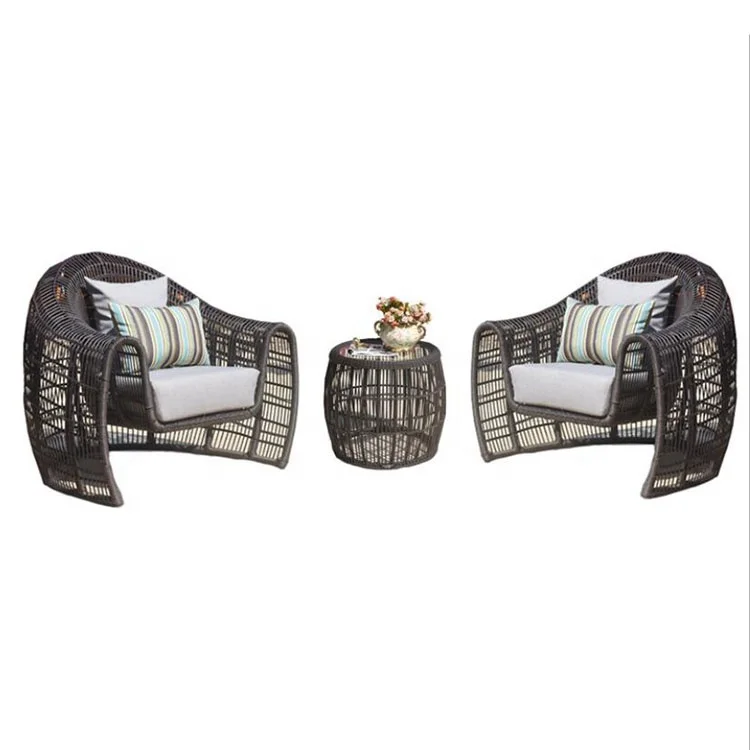 Rattan  Lounge Chair and Table Set