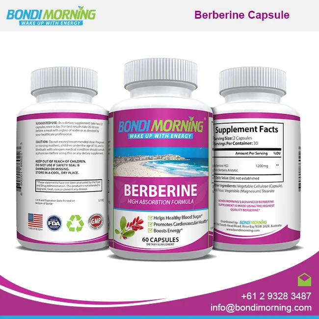 
Wholesaler of 1200mg Pure Health Supplement Berberine HCL Capsules 
