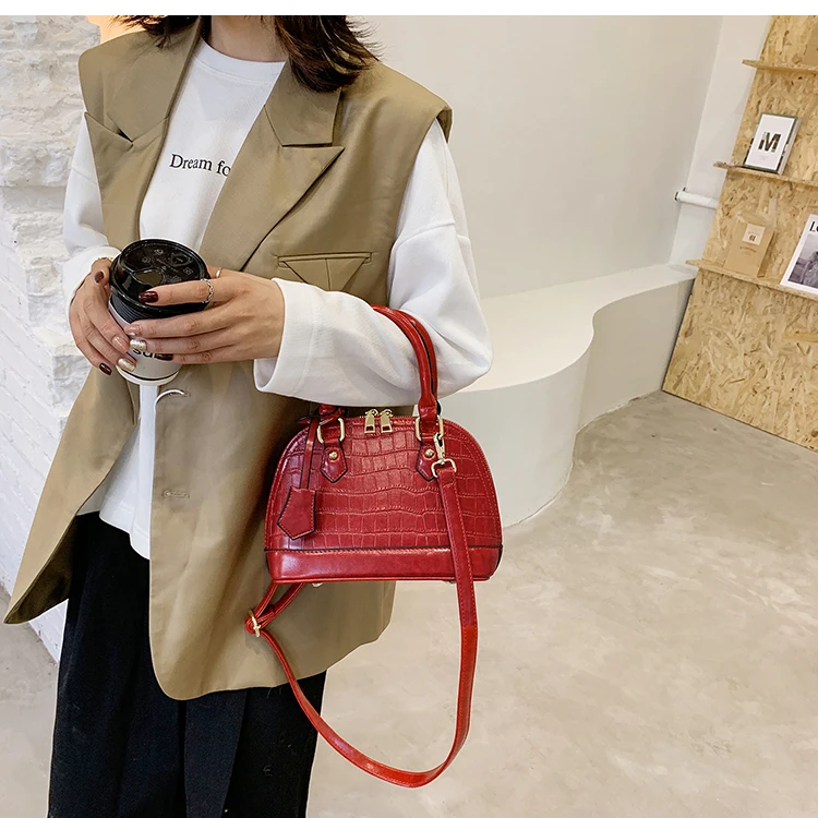 2022 Luxury women handbag pu leather shell bag for ladies sling wholesales custom crossbody handbags for women luxury leather