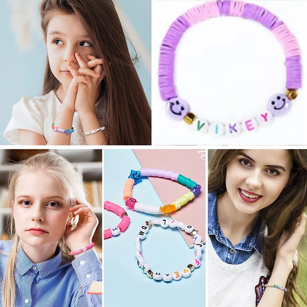 Hot Sale Products 5000 Beads Clay Alphabet Beads Jewelry Handmade DIY Accessories Set Polymer Clay Bracelet Making Spacer Kit