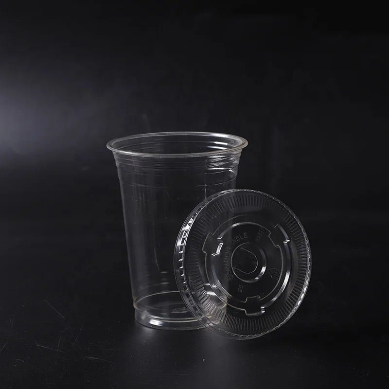Pla Pet U Shape Custom Printing For Milk Tea Disposable Plastic Cups