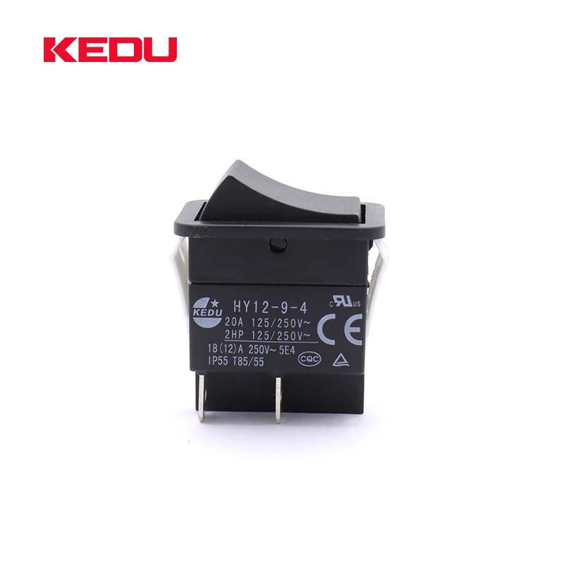 KEDU HY12-9-4 250v 20a квадратный ВКЛ/ВЫКЛ 4 pin кулисный переключатель с сертификацией UL TUV CE утвержден