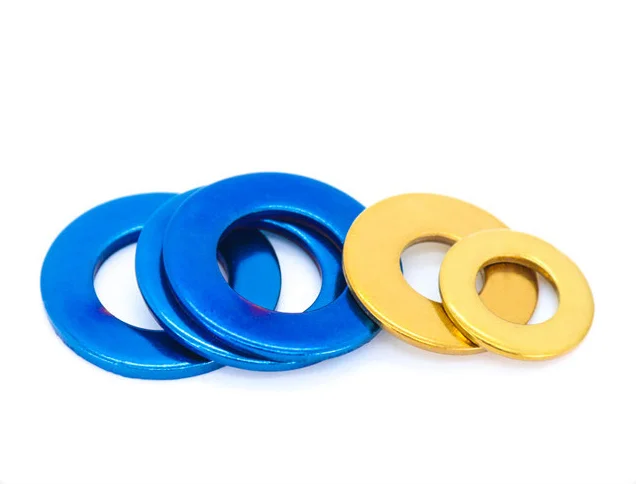 Stainless steel titanium plated flat washer M4M5M6M8M10M12 titanium plated blue titanium plated gold flat washer